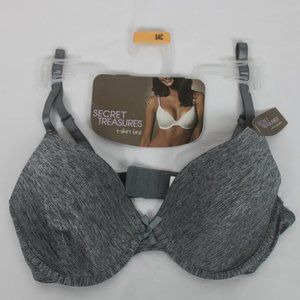 Secret Treasures T-Shirt Bra 34C Heather Gray